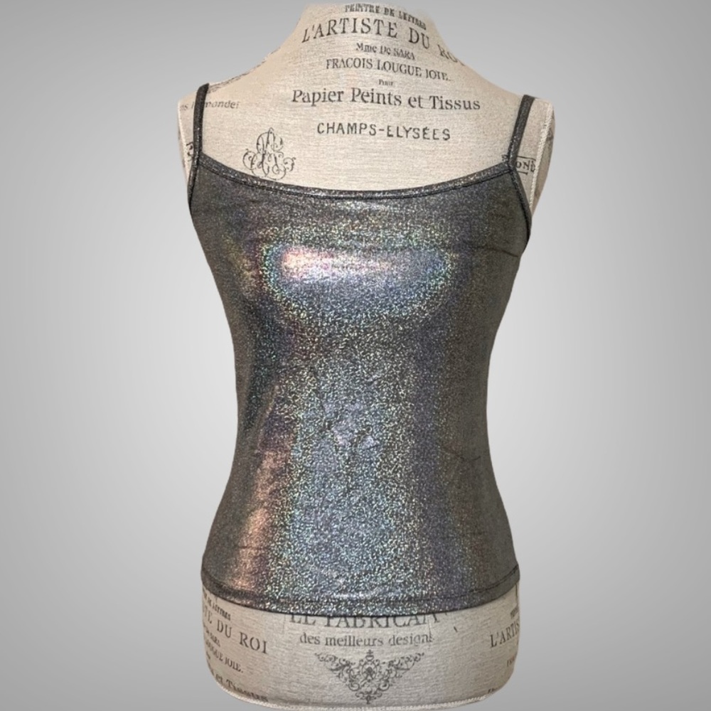 Silver spaghetti strap top